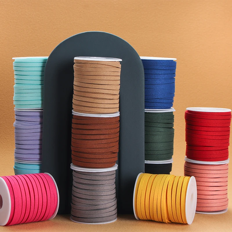 5 мм ярдов 19 цветов плоский плетеный ремень из искусственной замши кожаный