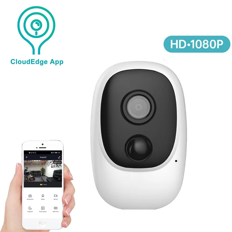Wi-Fi Солнечная камера видеонаблюдения 1080P HD IP66 Водонепроницаемая беспроводная