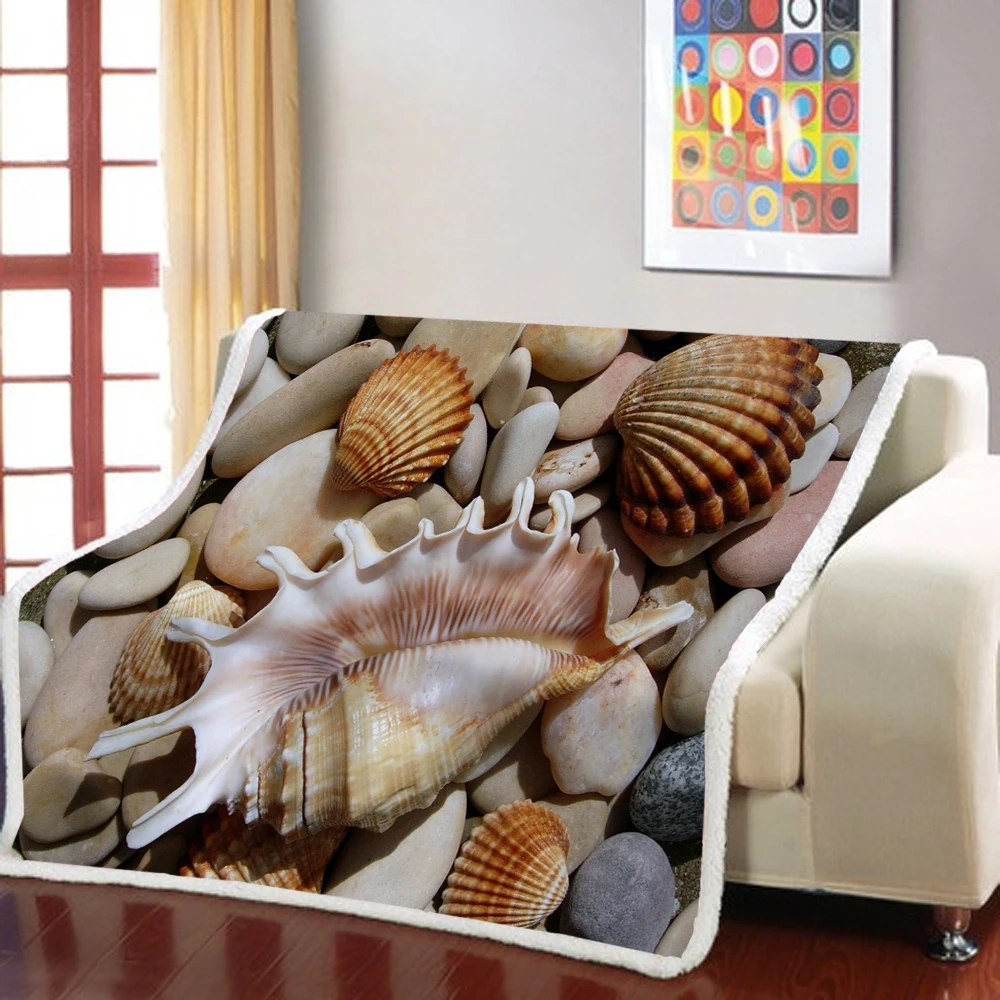 Заказное пляжное покрывало из шерпы Флисовое одеяло на диван-кровать для кровати