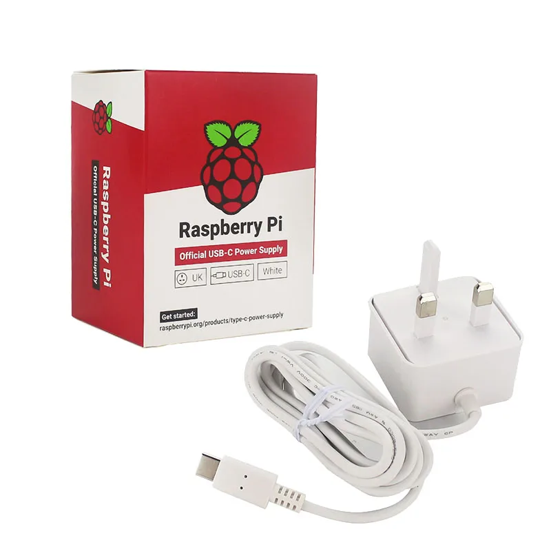 Оригинальный официальный адаптер питания Raspberry Pi 4 Model B 5 1 В 3 А для зарядное