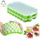 Силиконовый поднос для льда с крышкой, силиконовая коробка для льда, 24 ячейки, форма для льда WYW