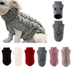 Женская зимняя одежда для домашних животных для маленьких собак, женская одежда, шерстяная Мягкая Трикотажная футболка для собак, куртка