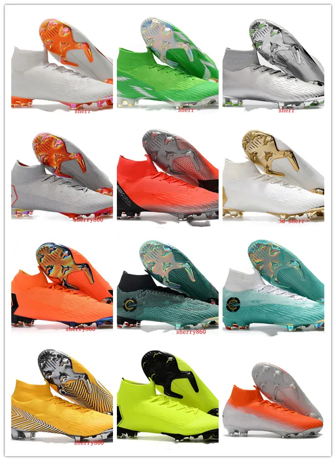 Супертонкие VI 360, элитные, FG KJ 6 XII 12 CR7, Ronaldo Neymar, мужские, женские, мальчики, высокие футбольные бутсы, бутсы, американские размеры 4-11