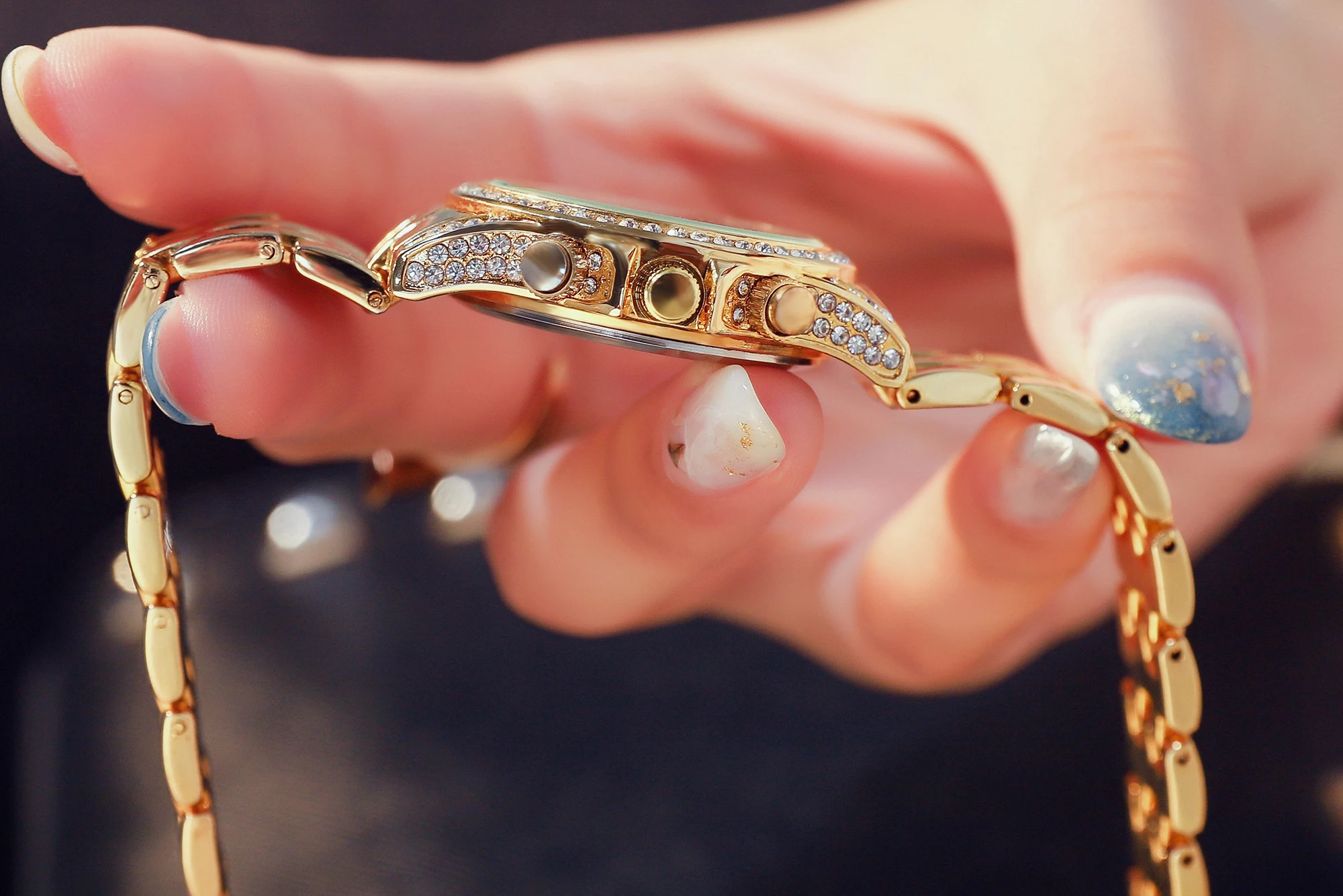 

Diamond Women Watches Gold Watch Ladies Wrist Watches Luxury Brand Rhinestone Women's Bracelet Watches Female Relogio Feminino