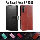 Чехол для Redmi Note 8 2021, чехол, флип-кошелек, подставка, кожаный чехол-книжка для Xiaomi Redmi Note 82021, чехол с магнитной застежкой