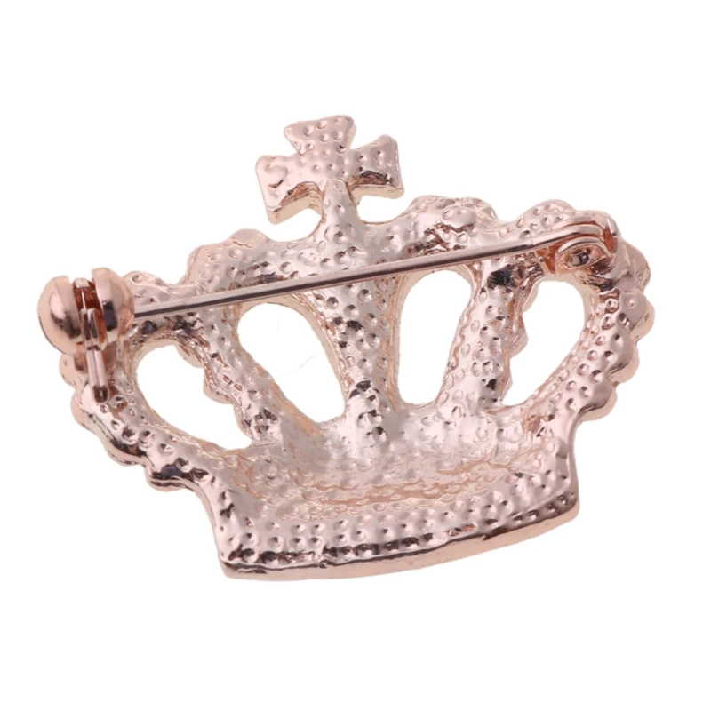 Модная стильная Брошь Стразы булавка в форме короны винтажный свадебный