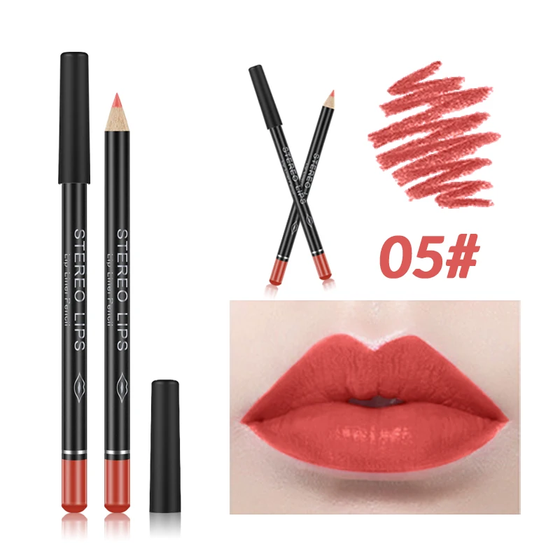 1pcs Lip Liner Professional Multi-functional Matte Lipliner Pencil Long Lasting Waterproof Eye Brow Makeup Cosmetic TSLM1 - купить по