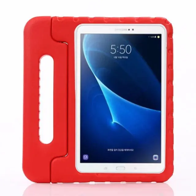 Для samsung Galaxy Tab A 10,1 ''A6 T580N T585C Детский защитный чехол-подставка SM-T580/585 EVA ударопрочный портативный чехол - Цвет: Красный