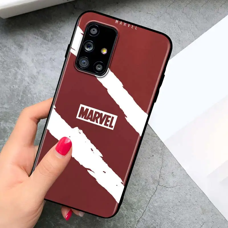 Чехол для телефона с логотипом Marvel мстители Samsung Galaxy A72 A71 A52 A51 A91 A81 A32 A22 A21 A01 A02 4G |