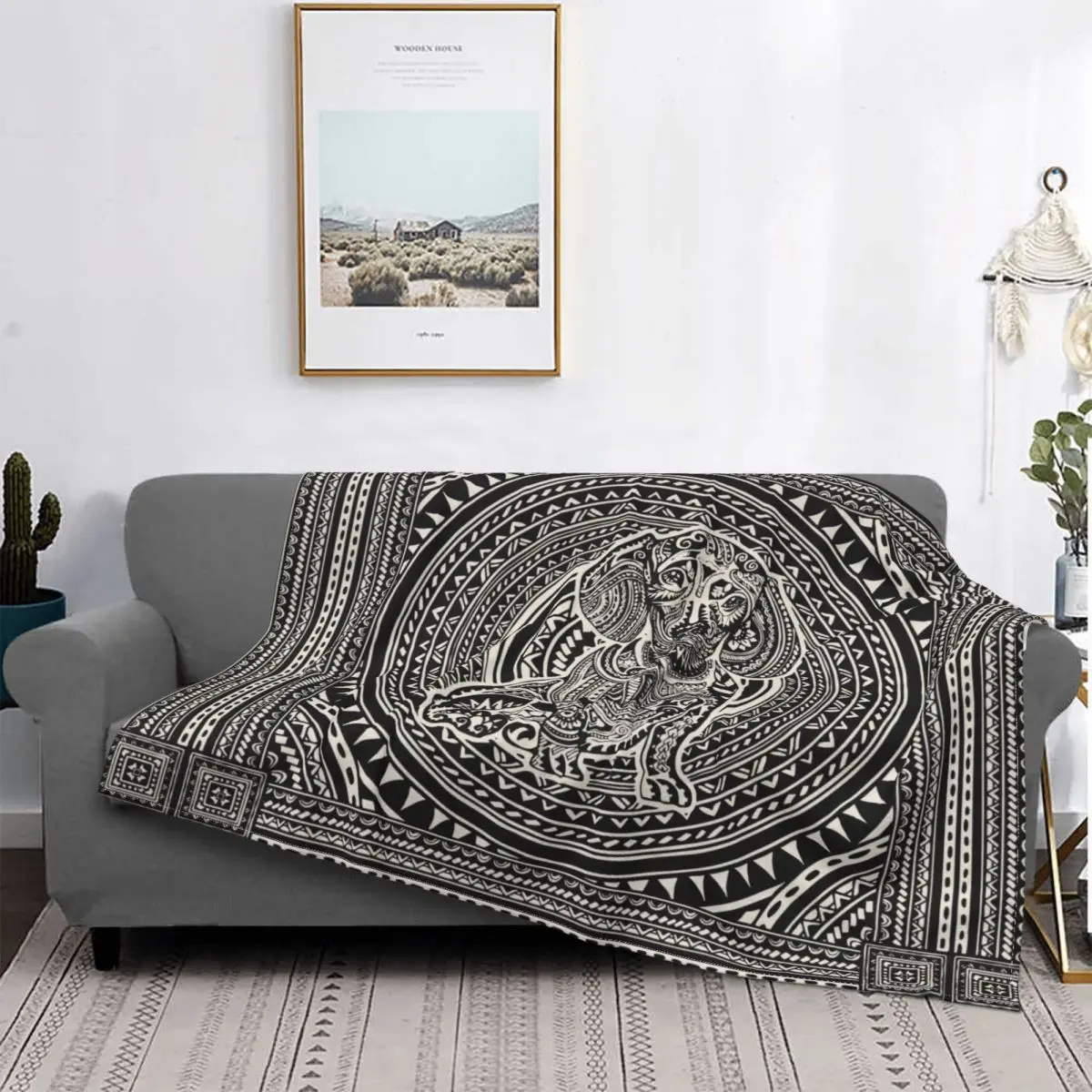 

Полинезийское одеяло такса, флисовое дышащее ультра-мягкое одеяло с принтом для дома и улицы, плюшевое тонкое одеяло
