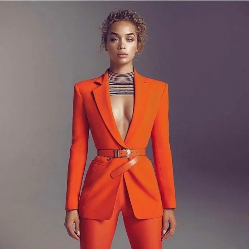 

Официальные Женские деловые костюмы, блейзер из двух предметов, Женская Офисная форма