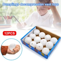 new 12 pcs simulation bun shaped decompression toy bread squeezing fidget toy food figure water vent toy hun