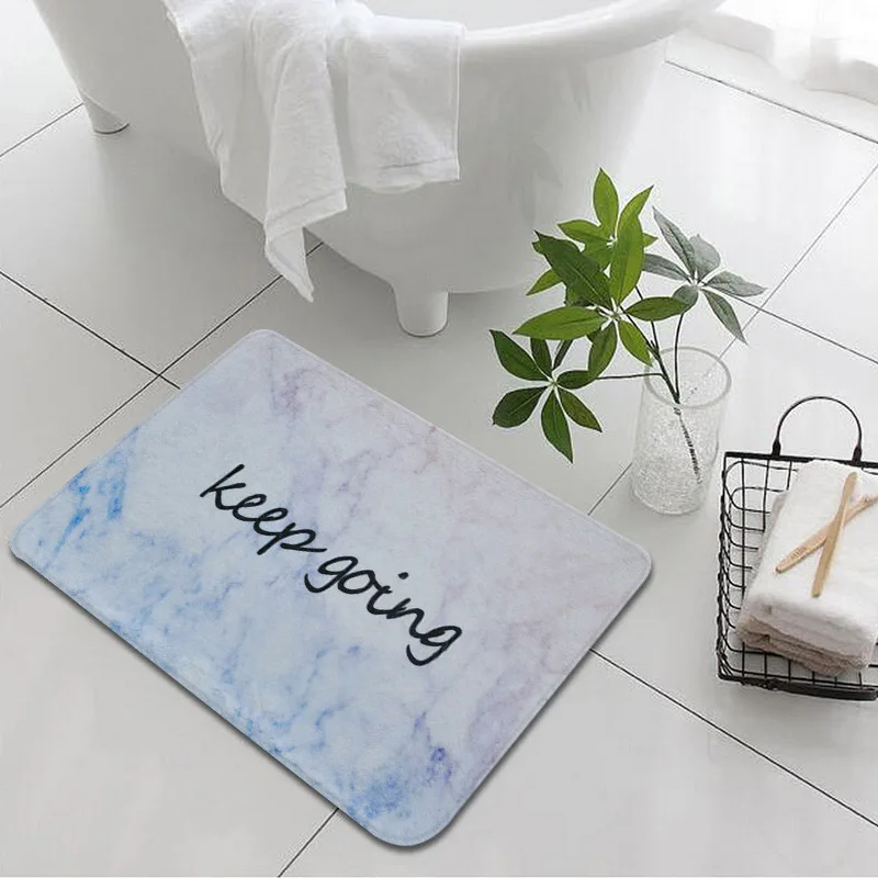 Дверной Коврик Персонализированные буквы мраморный нескользящий вход Крытый