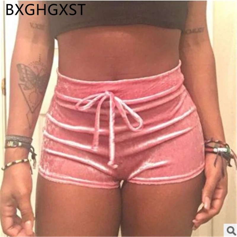 Женские бархатные шорты с эффектом пуш ап высокой талией одежда для фитнеса и
