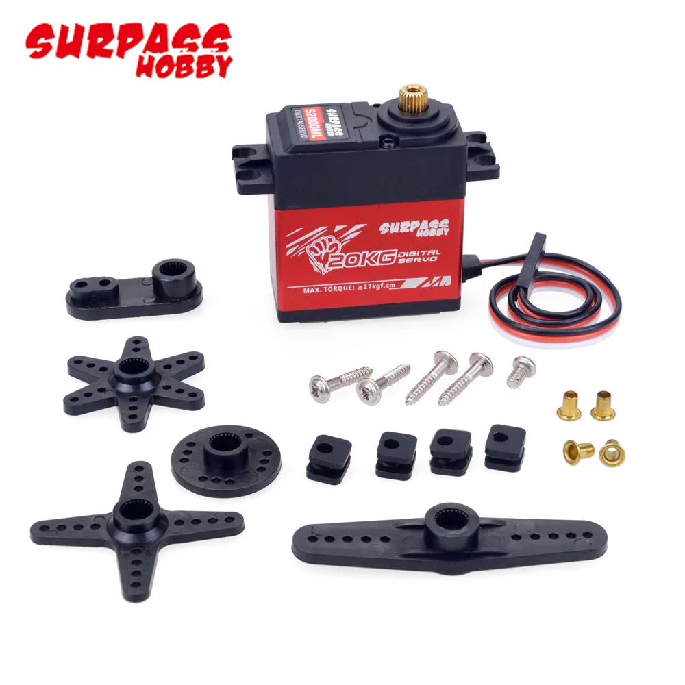 Сервопривод Surpass Hobby S2000ML, 7,4 В, 20 кг, с металлической шестерней, цифровой сервопривод для высокоскоростного радиоуправляемого автомобиля, самолета, лодки, модели умного робота