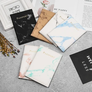 Обложка для паспорта, с цветным мраморным рисунком, водонепроницаемая, для путешествий