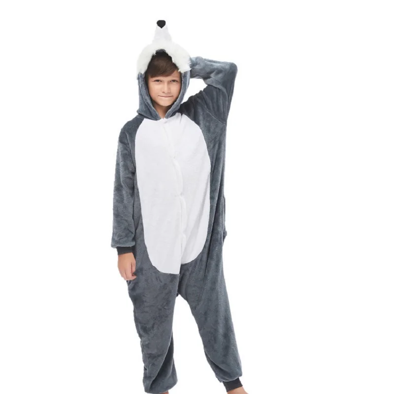 Пижама комбинезон Kigurumis Детская мультяшная Фланелевая пижама Единорог детская с
