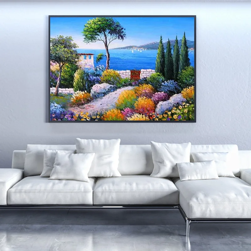 Полный квадрат/круглая дрель 5D DIY алмазная живопись пейзаж Одуванчик вышивка