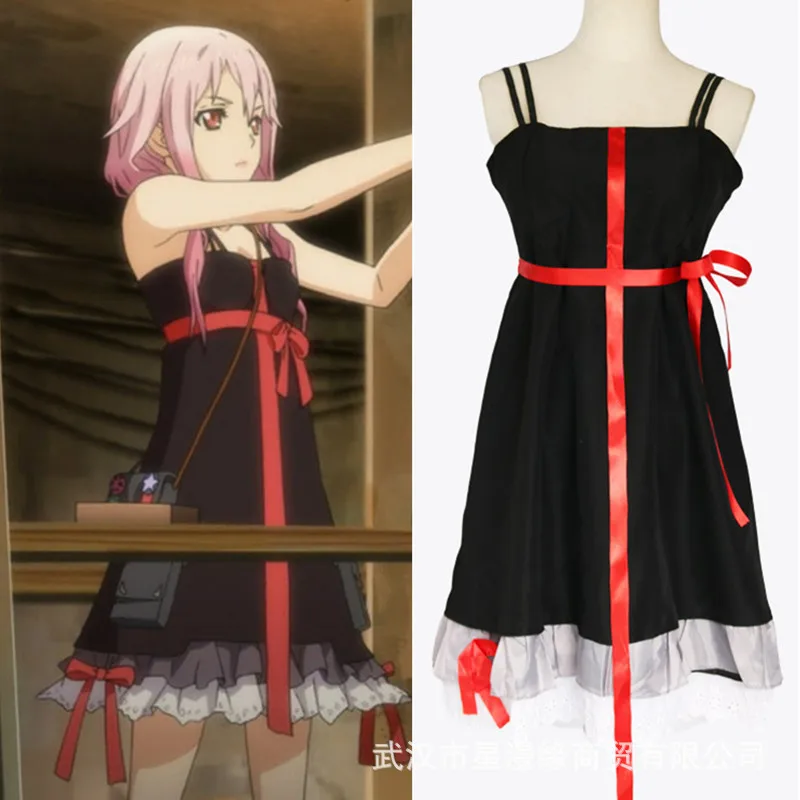 Аниме Guilty Crown Inori Yuzuriha Короткое мини платье сексуальный косплей красивый женский