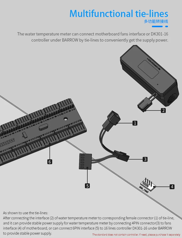 Многорежимный измеритель температуры воды Barrowch с цветным TFT дисплеем|Кулеры и