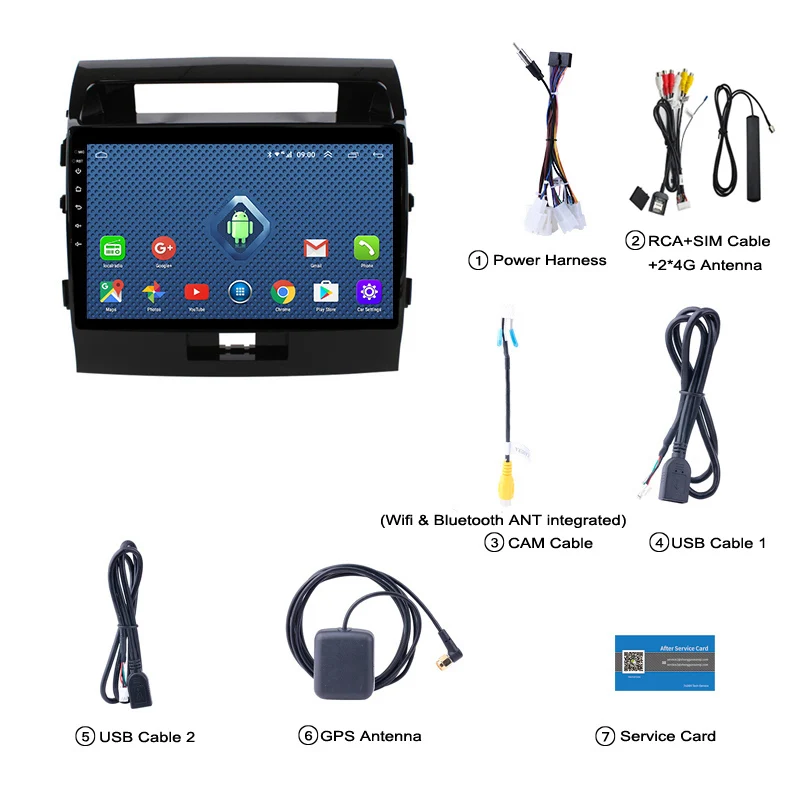 4G Lte All Netcom WANQI 9 1 автомобильный DVD GPS плеер для Toyota Land Cruiser 200 LC200 2007 2012 Радио