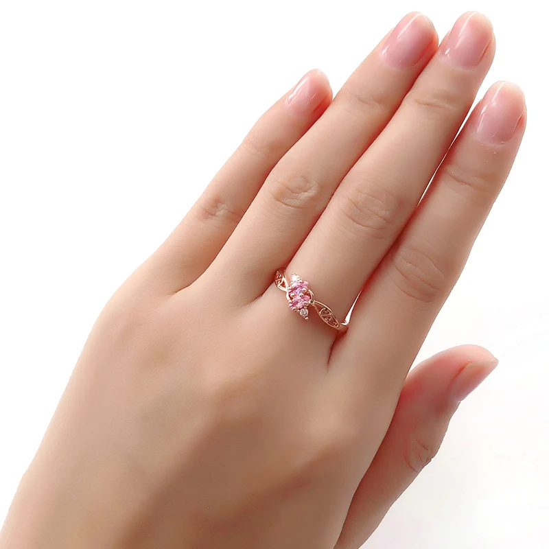 Изысканные роскошные кольца из розового золота для женщин простые