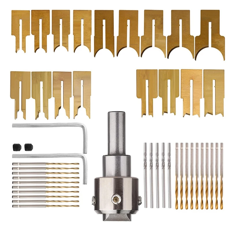 

52Pcs Wooden Bead Maker Beads Drill Bit Milling Cutter Set, Buddha Beads Ball Router Bit Carpenter Tools