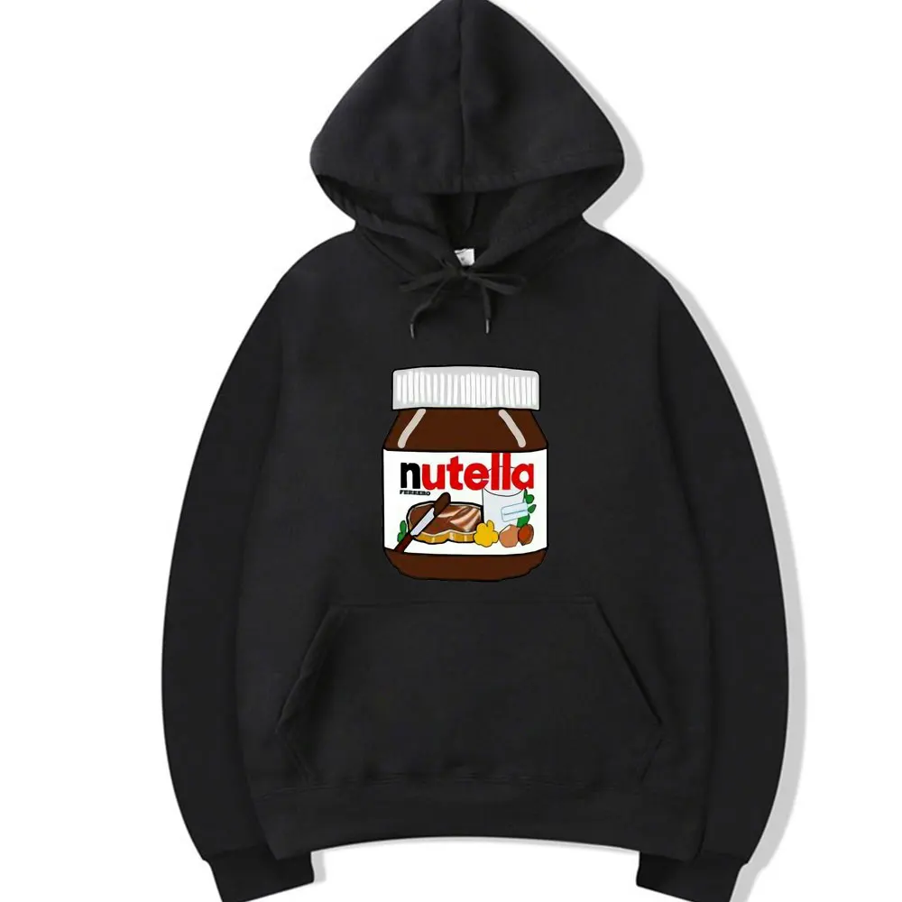 Nutella милый значок для мужчин/женщин толстовки пары Повседневный стиль печати балахон хип хоп осень зима флисовые кофты с капюшоном спортивные костюмы