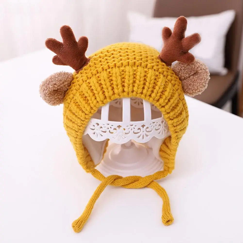 

Kid Bonnet Anti-shrink Ear Protection Adjustable Wear-resistant Kid Cap Infant Bonnet for Winter