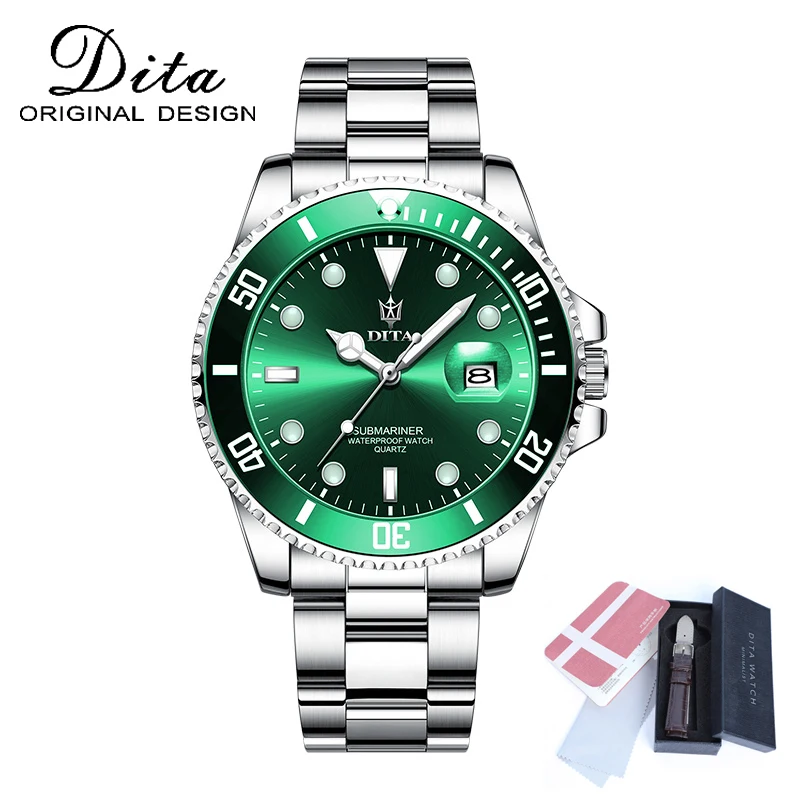 DITA Top Brand Luxury Fashion Dive Watch For  Men 3ATM Waterproof Date Clock Sport Watches  Quartz Wristwatch Relogio Masculino