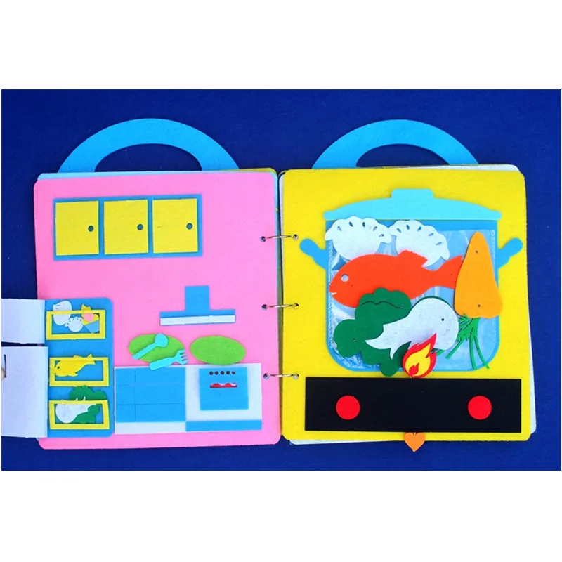 My First Book Cute Felt Animals Baby Picture Mommy Sewing Quiet Books Boys Grow Theme Craft Kits DIY Crafts for Kids Gift | Дом и сад