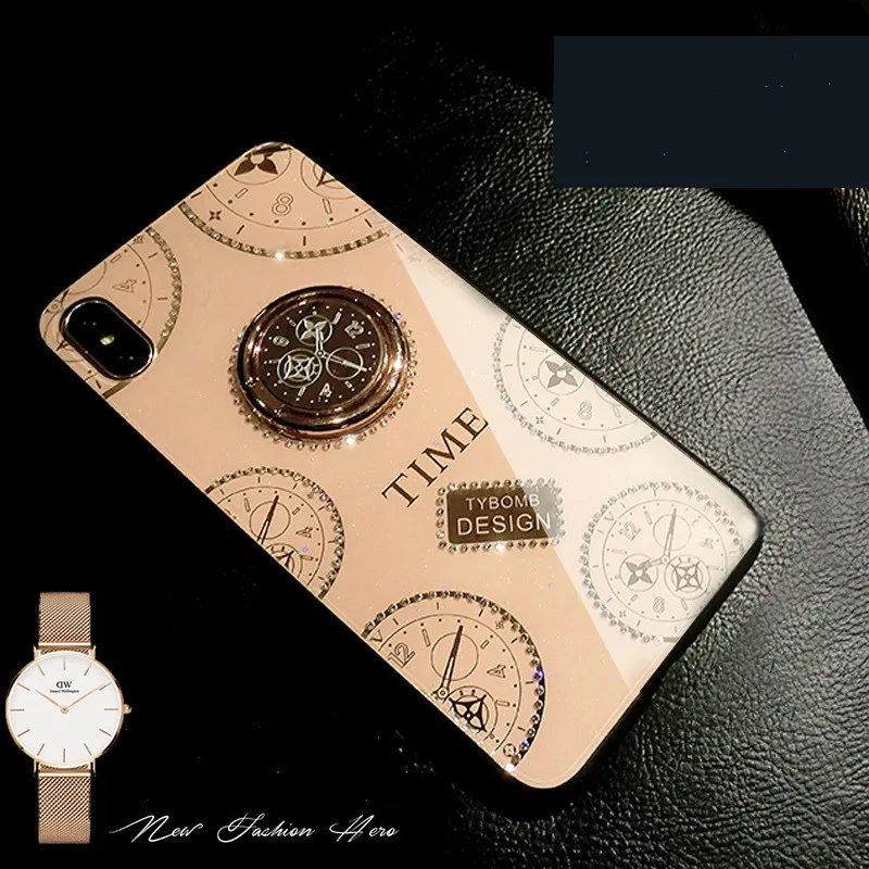 For Huawei P20 30 Pro Lite Mobile Shell Net Red Tide Mate 20 Glass 7 Rhinestone Ring Bracket Female Car |