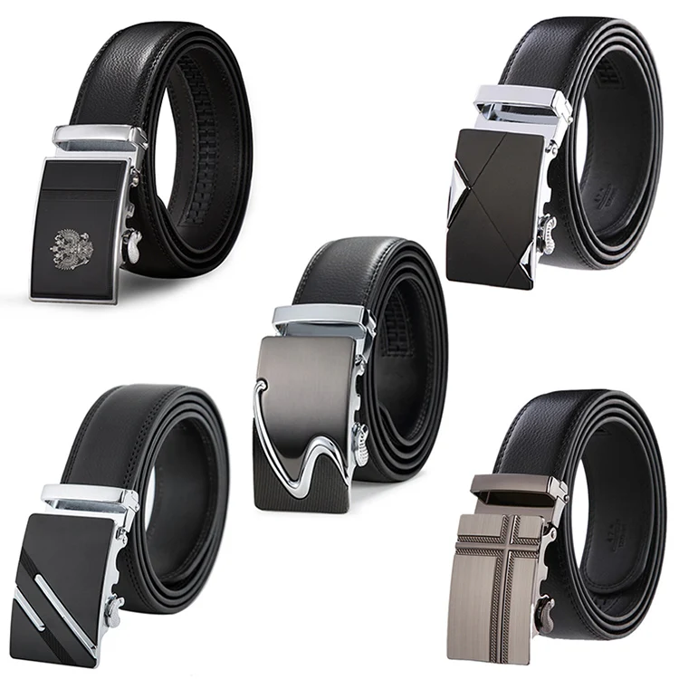 

Genuine Leather Belts For Men Automatic Male Belts Cummerbunds Leather Belt Men dropshipping Black Belts cinturon hombre