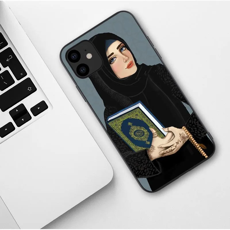 Роскошный женский силиконовый чехол в хиджабе для iPhone 11 Pro Max X мусульманская исламская накладка-решетка для iPhone X 7 8 Plus XS Max XR