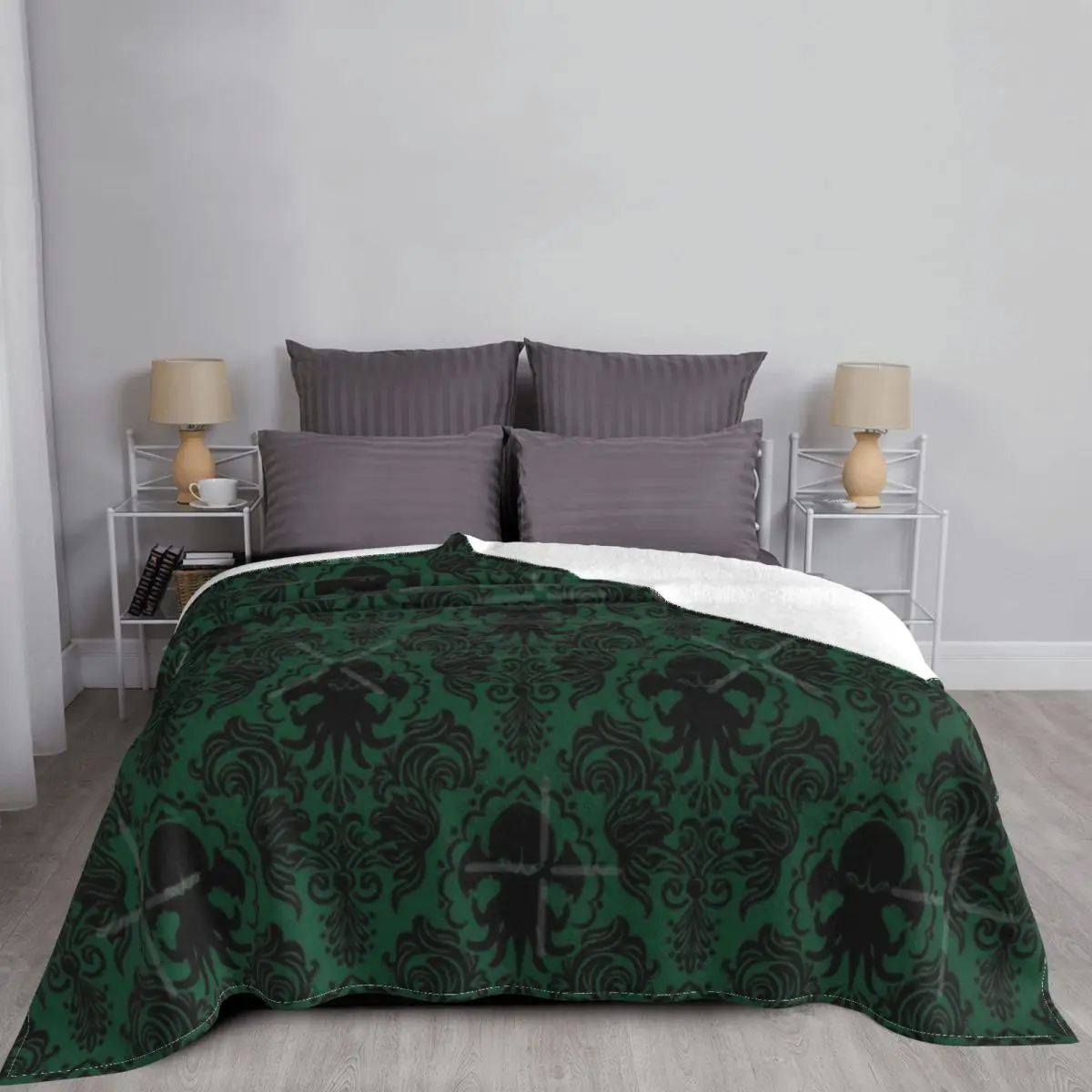 Manta de Дамаск Old One cubrecama a cuadros para cama sofa manta con capupara | Дом и сад