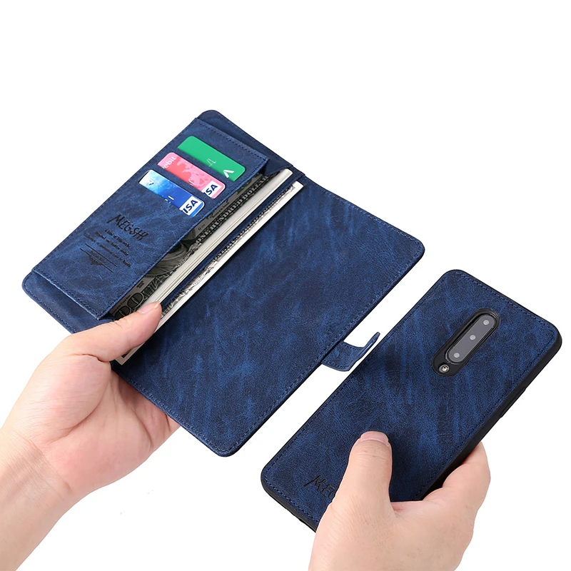 Blue Wallet Case Флип-чехол с карманом для карт, кожаный чехол для телефона, чехол-кошелек со съемной магнитной задней крышкой, Пряжка для iPhone X XS XR, чехол s - Цвет: Blue Wallet Case