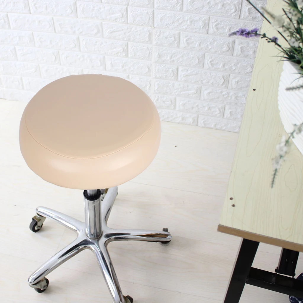 

Anti- Stretch Bar Stool Covers PU Round Rotatable Chair Seat Cases