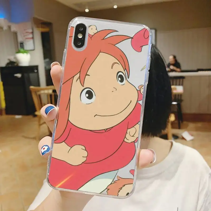 

Hayao Miyazaki anime ponyo Phone Case Transparent soft For iphone 5 5s 5c se 6 6s 7 8 11 12 plus mini x xs xr pro max