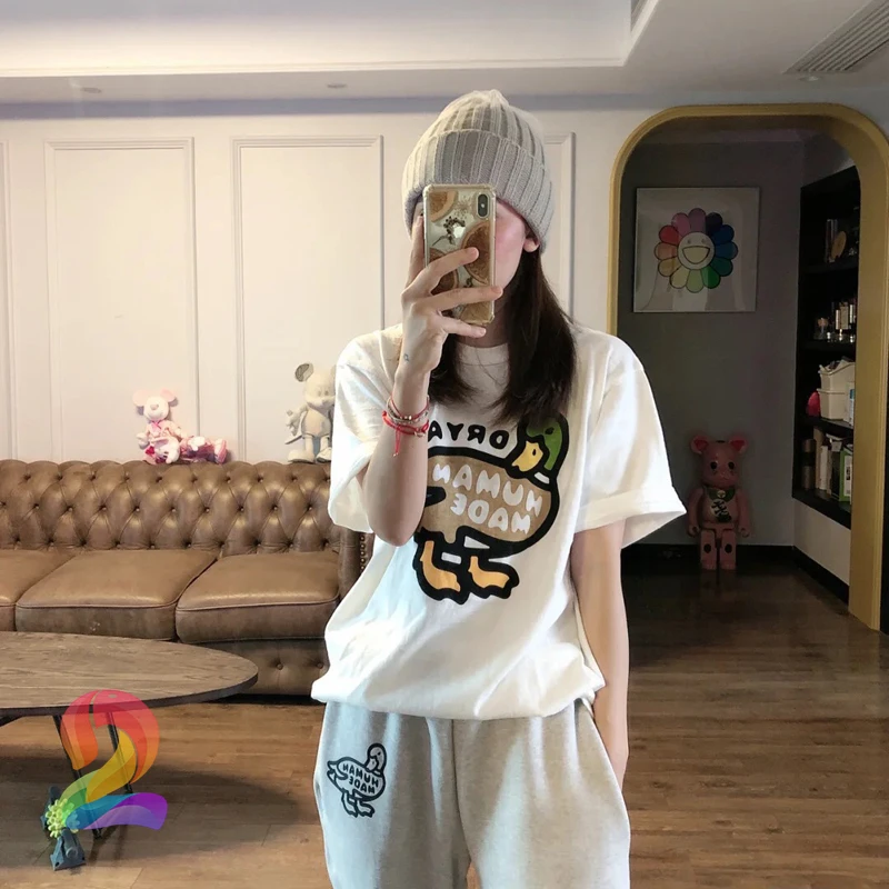 

Oversize Human Made T-shirt Men's Women's High Quality A Little Yellow Duck Pattern Short-sleeved Human Made Casual Tshirts
