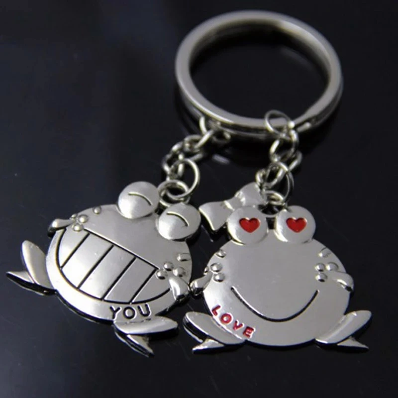 

Fashion 1 Pair Love You Big Mouth Frog Key Ring Key Chain Dear Gift Couple Boyfriend Girlfriend