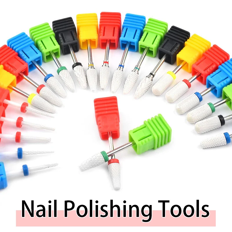 

Ceramic nail polisher Drill Bits Professional Electric Manicure Head Replacement Accessories Manicure Pedicure Polishing Tools