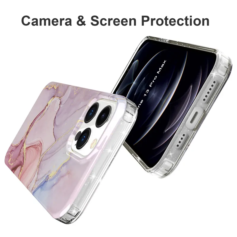 Чехол для Телефона iPhone 12 Pro 13 Max с цветочным рисунком и радужными волнистыми