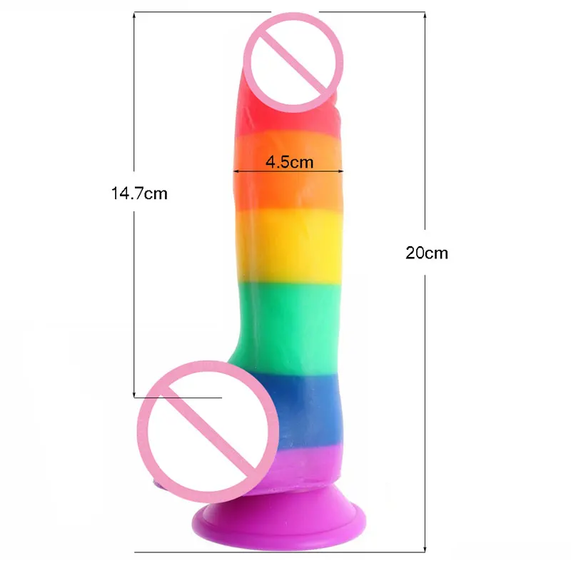 CPWD многоцветный фаллоимитатор реалистичный большой и толстый член