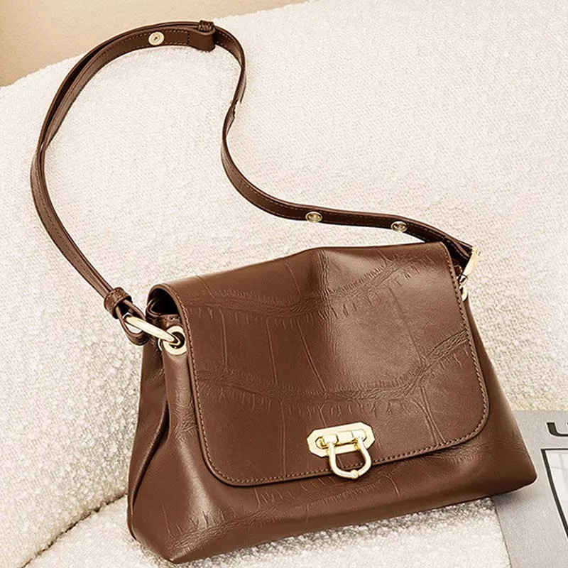 

Luxury HandBag Women's Bag 2022 New leather Shulder Messenger Bag Fashion Shoulder Bag Real cowhide handbag