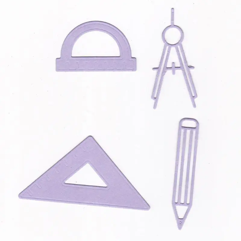 Треугольная линейка металлические Вырубные штампы фотообои карточки тиснение