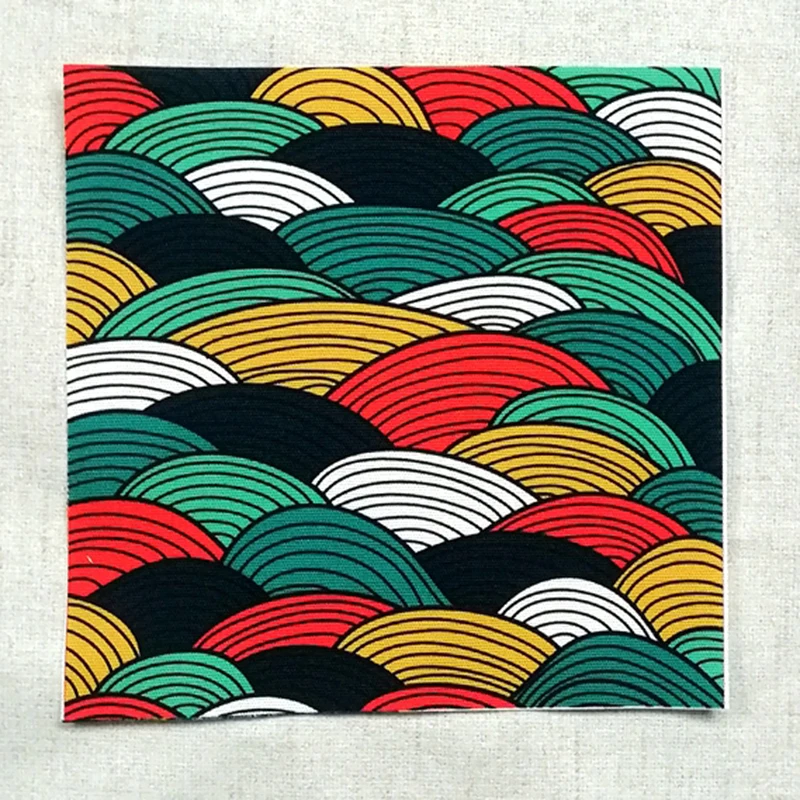 DIY 15 см волнистый Зефир узор ручной холст из окрашенного хлопка ткань для