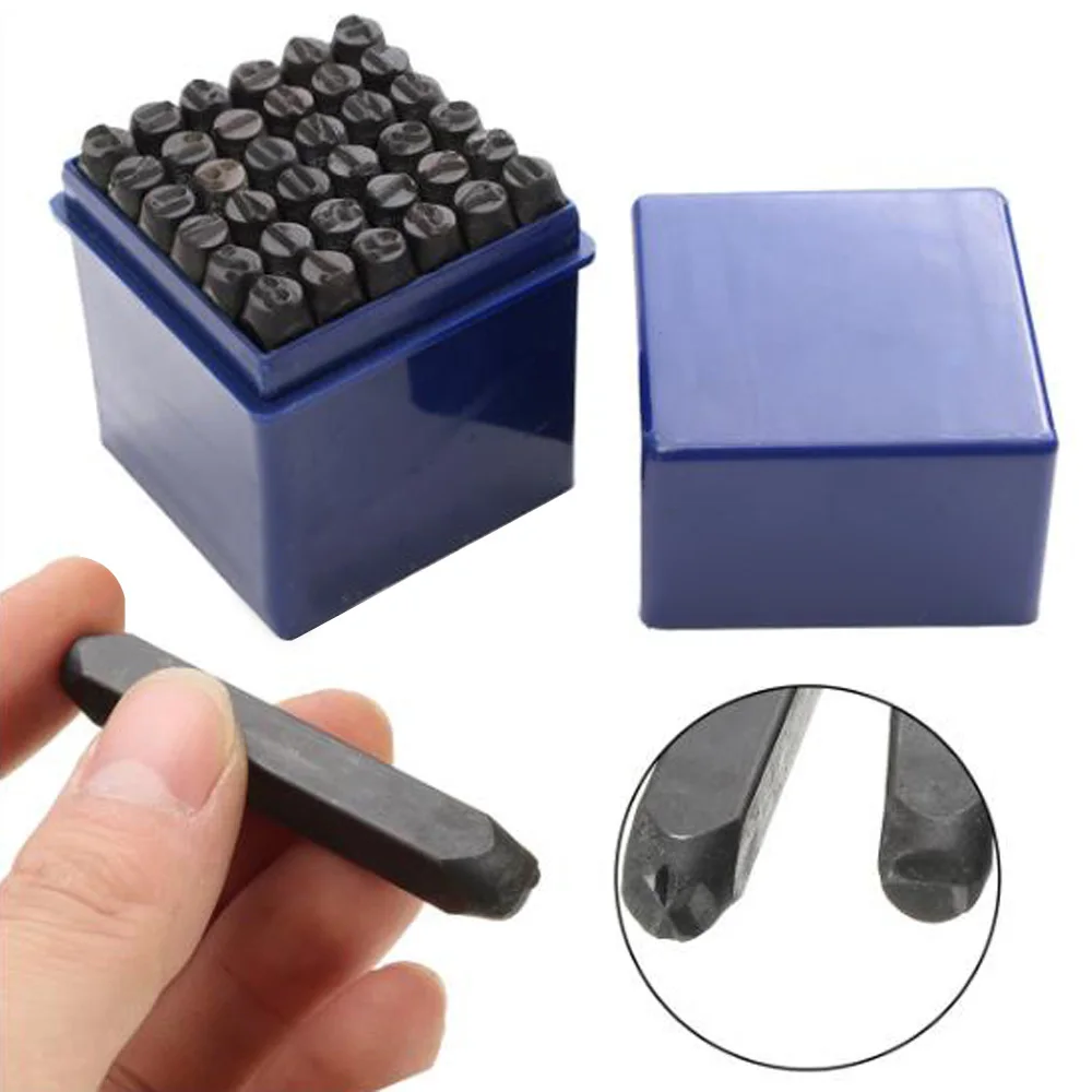 

Black Stamp Punch DIY Craft Wood Plastic Aluminum Hardwood Marker 36pcs
