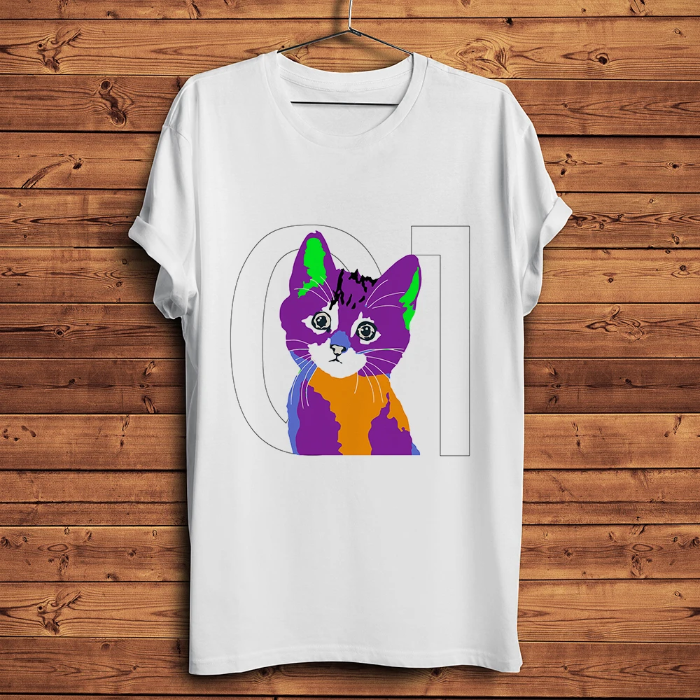 Футболка meow eva мужская с коротким рукавом забавная Повседневная рубашка в стиле