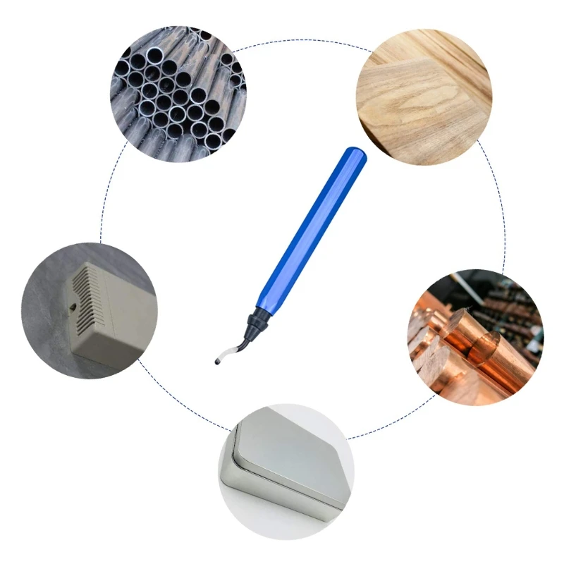  Handle Burr Metal Deburring Remover Cutting Tool with 10pcs Rotary Deburr Blades | Инструменты