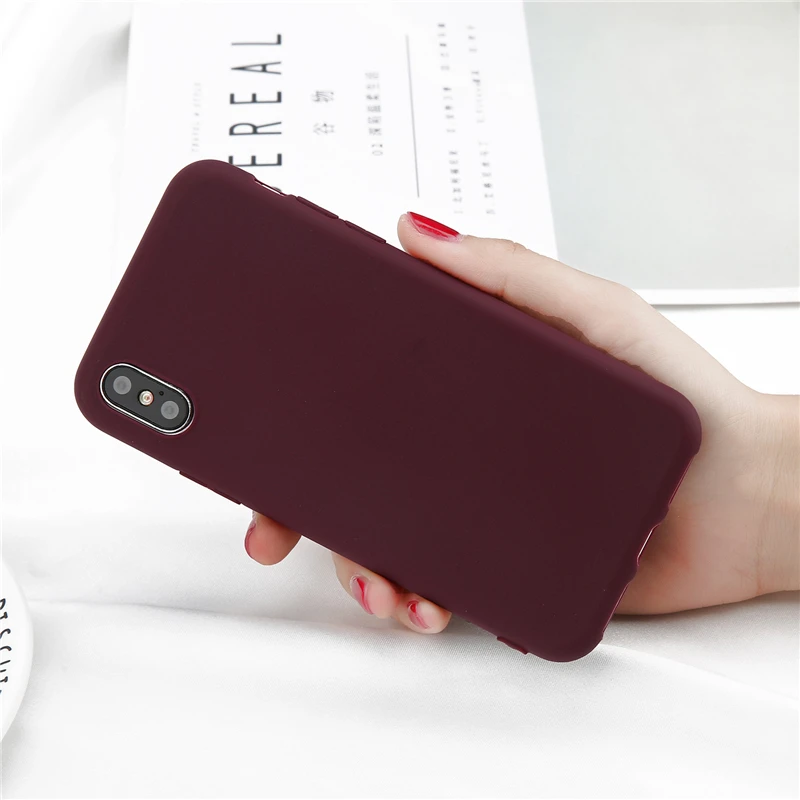WR Простой мягкий чехол moskado для iPhone 11 X XR XS Max 6 6S 7 8, чехол яркого цвета для iPhone 7 Plus, мягкий термополиуретановый чехол s - Цвет: WR